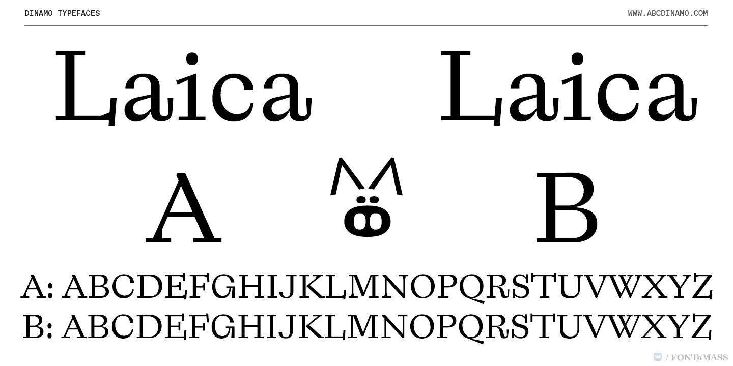 Ejemplo de fuente Laica B Bold Italic